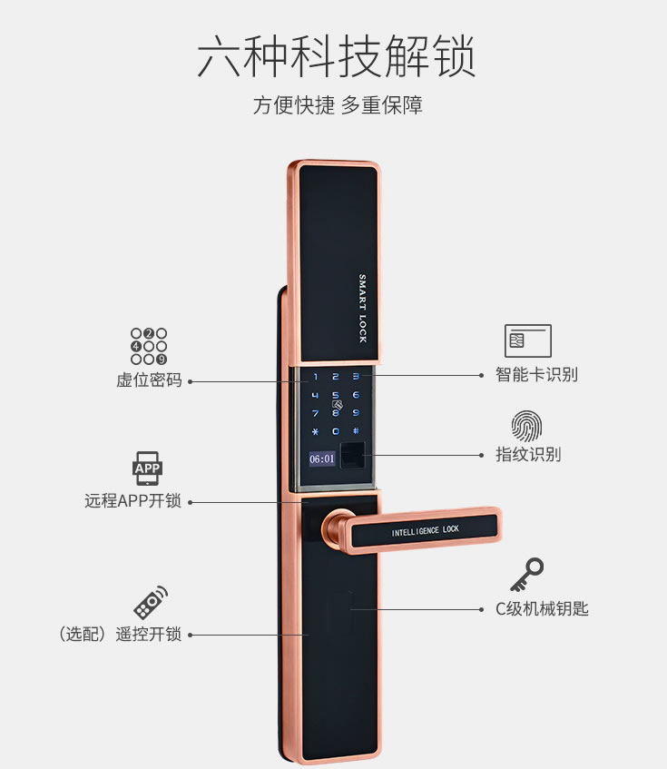 浩宇兴智能锁 滑盖指纹锁密码锁电子锁